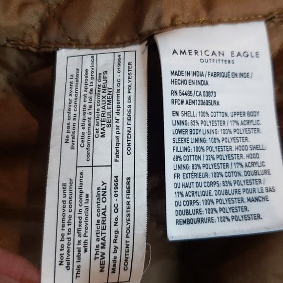 𝅺AMERICAN Eagle Outerwear  Men's XL Brown 100% Cotton Brown Sherpa - Picture 11 of 16